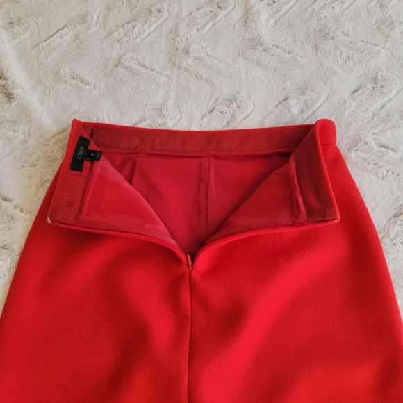 J. Crew A-line wool skirt with front slit, size 0P - Picture 7 of 11